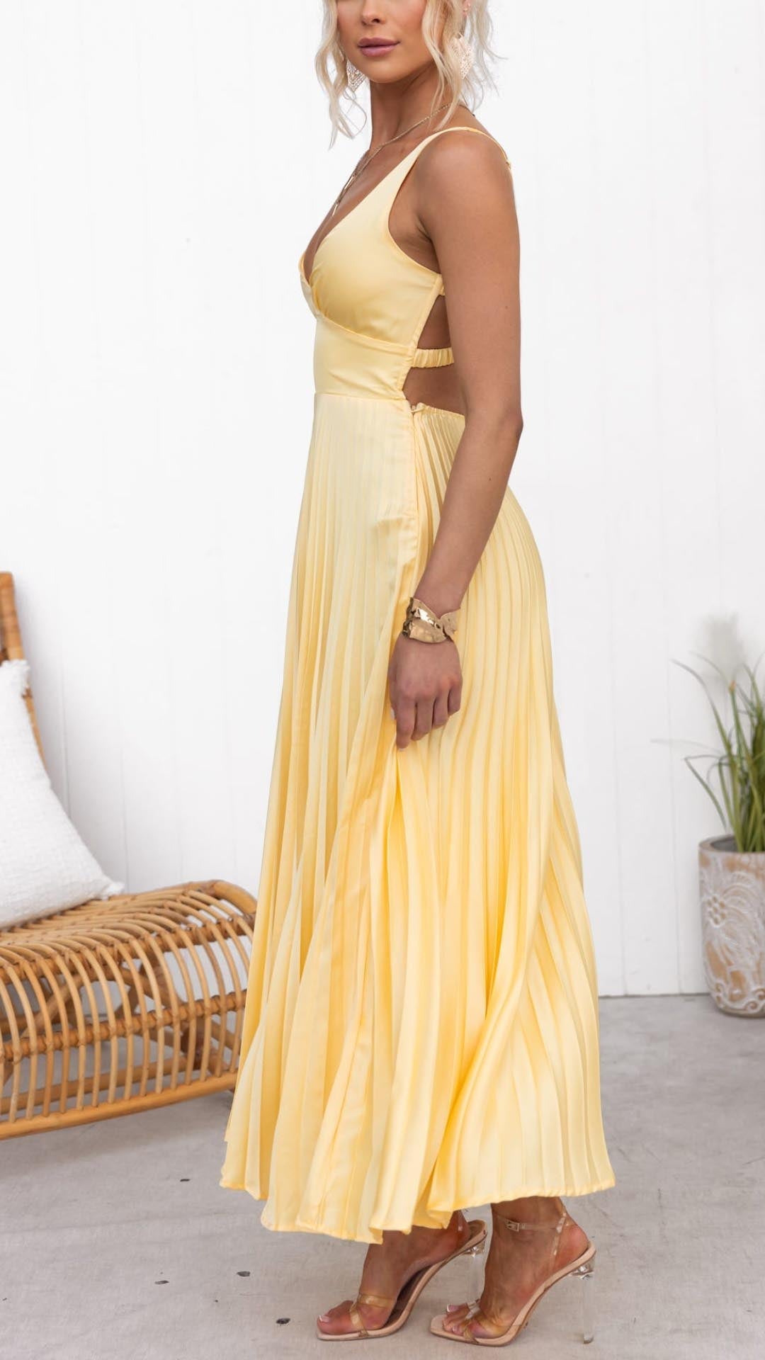 Floral V-Neck Long Maxi Dress