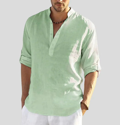 Classic Mens Relaxed Fit Henley Shirt