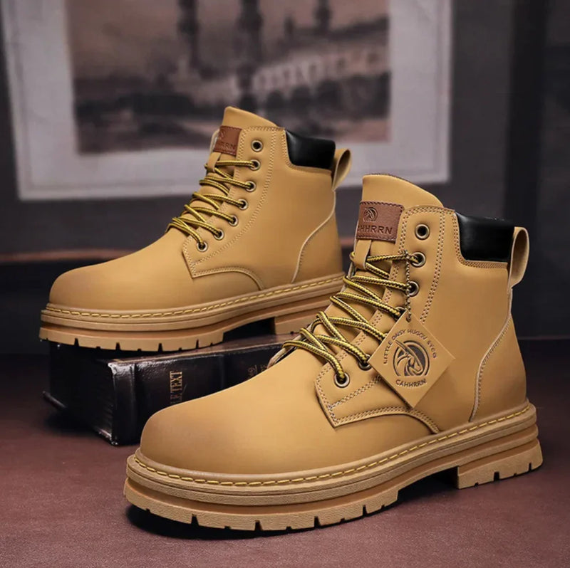 Waterproof Men's High Top Leather Hiking Boots - Nocini