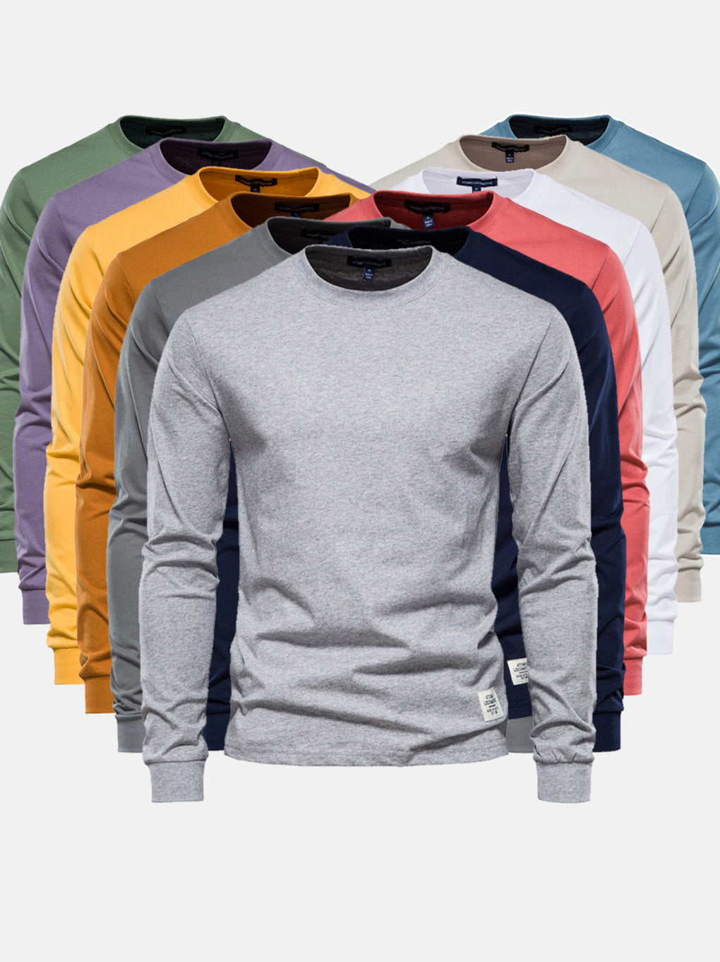 Classic Casual Crew Neck Cotton Shirt