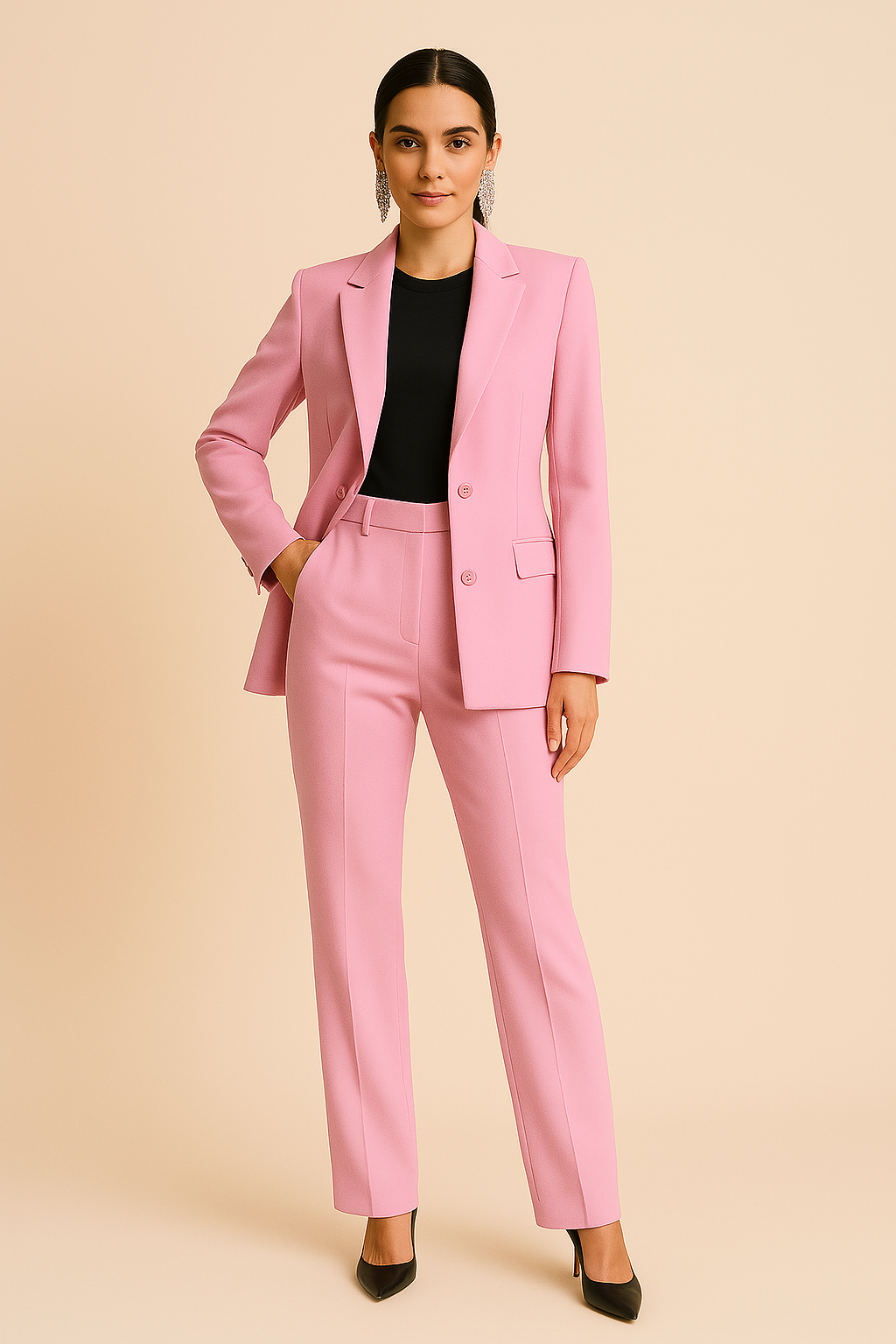 Stylish Women's Jacket and Pants Set - Nocini