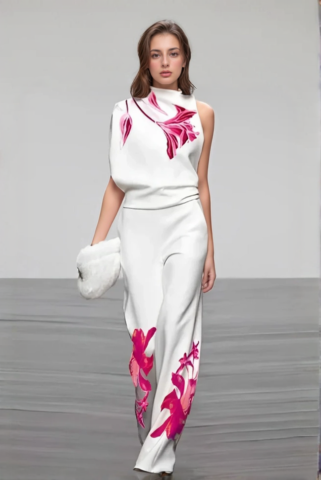 Ladies' 2-Piece Floral Print Dress Set - Olytrend
