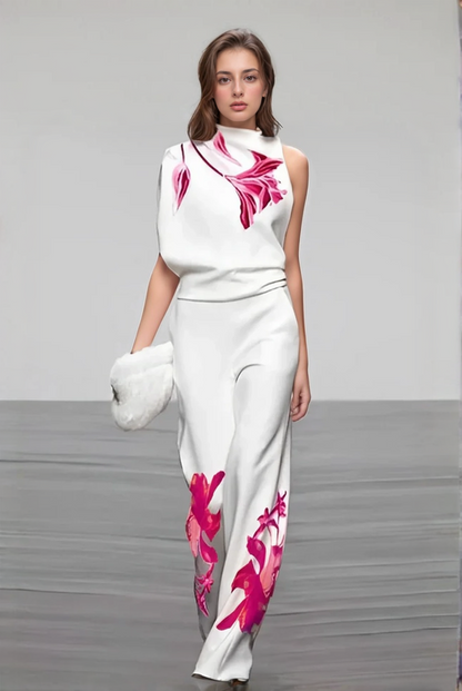 Ladies' 2-Piece Floral Print Dress Set - Olytrend