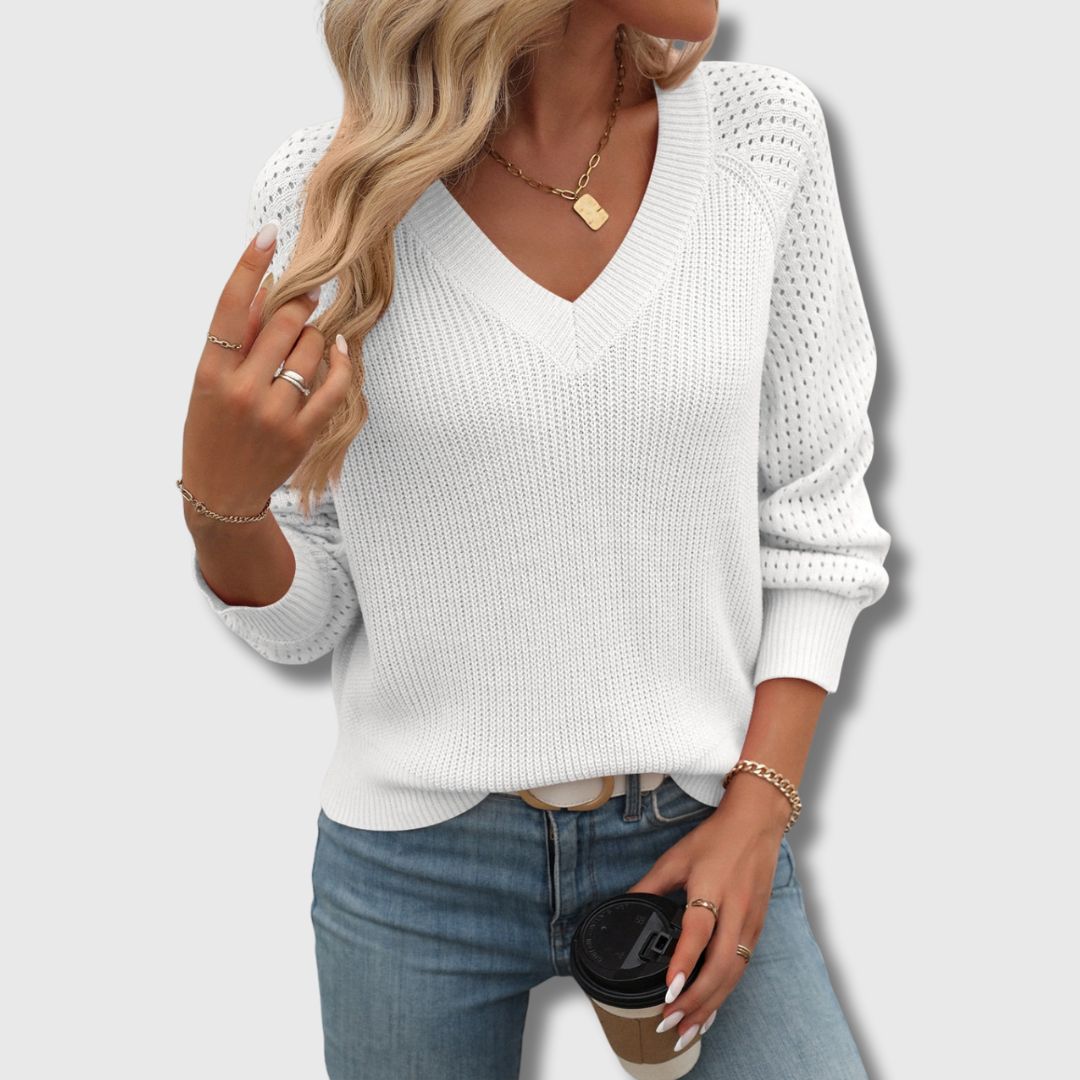 Luxurious Green Crew Neck Pullover Sweater