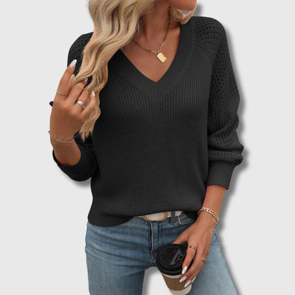 Luxurious Green Crew Neck Pullover Sweater