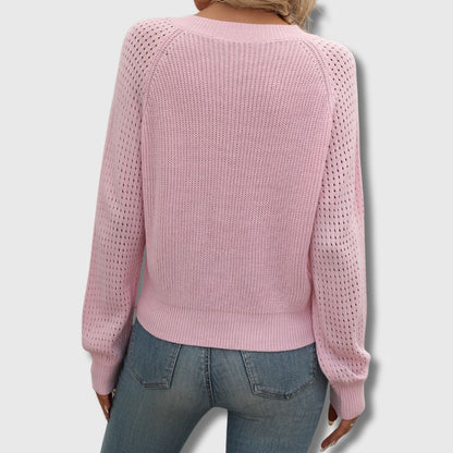 Luxurious Green Crew Neck Pullover Sweater