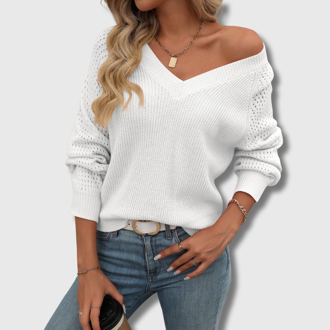 Luxurious Green Crew Neck Pullover Sweater