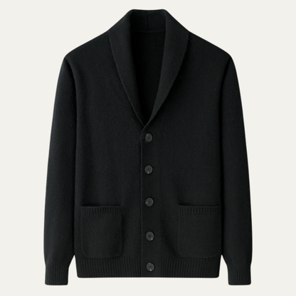 Luxury Men's Cashmere Button Cardigan Sweater