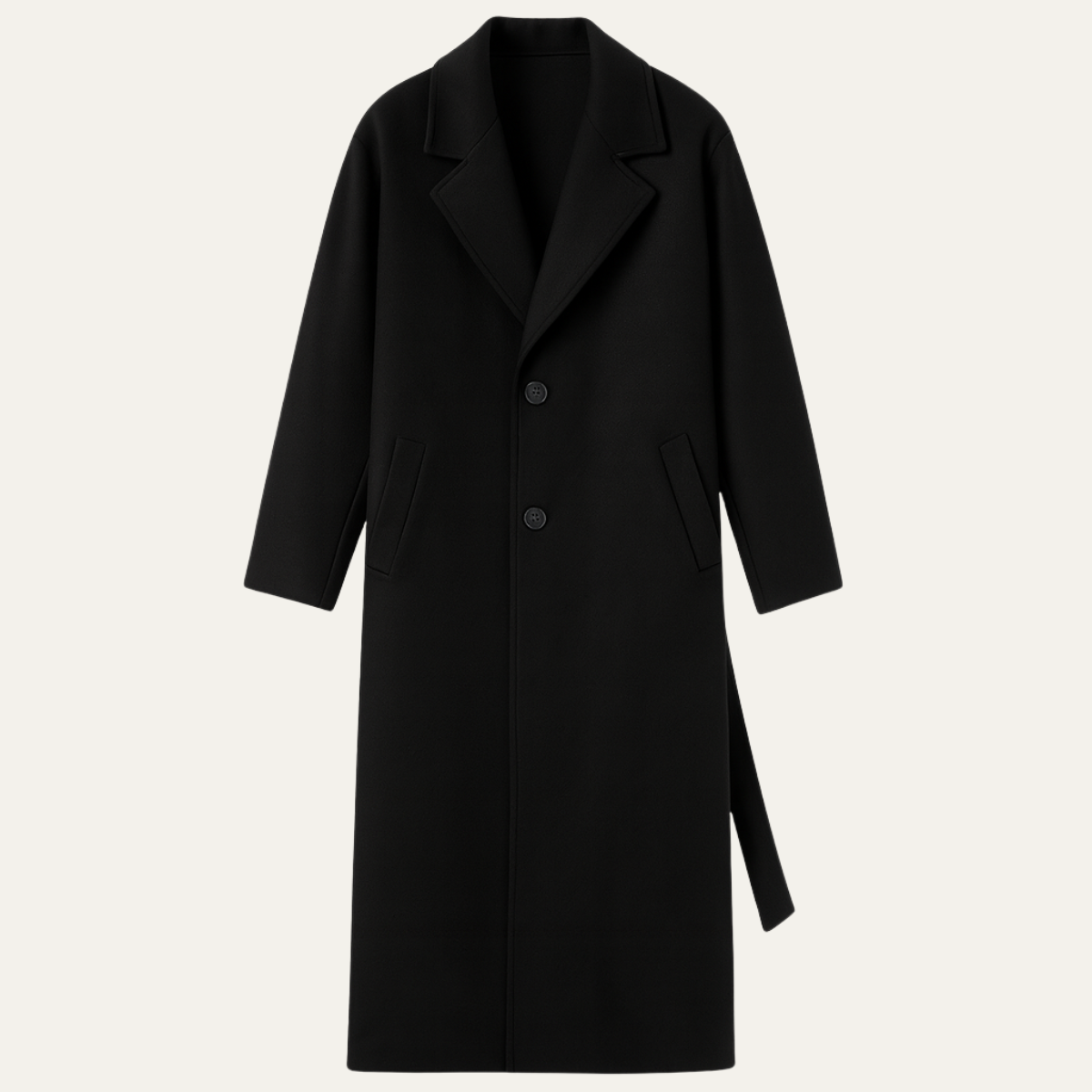Classic Men's Camel Overcoat with Adjustable Belt