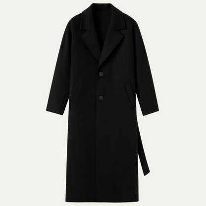 Classic Men's Camel Overcoat with Adjustable Belt