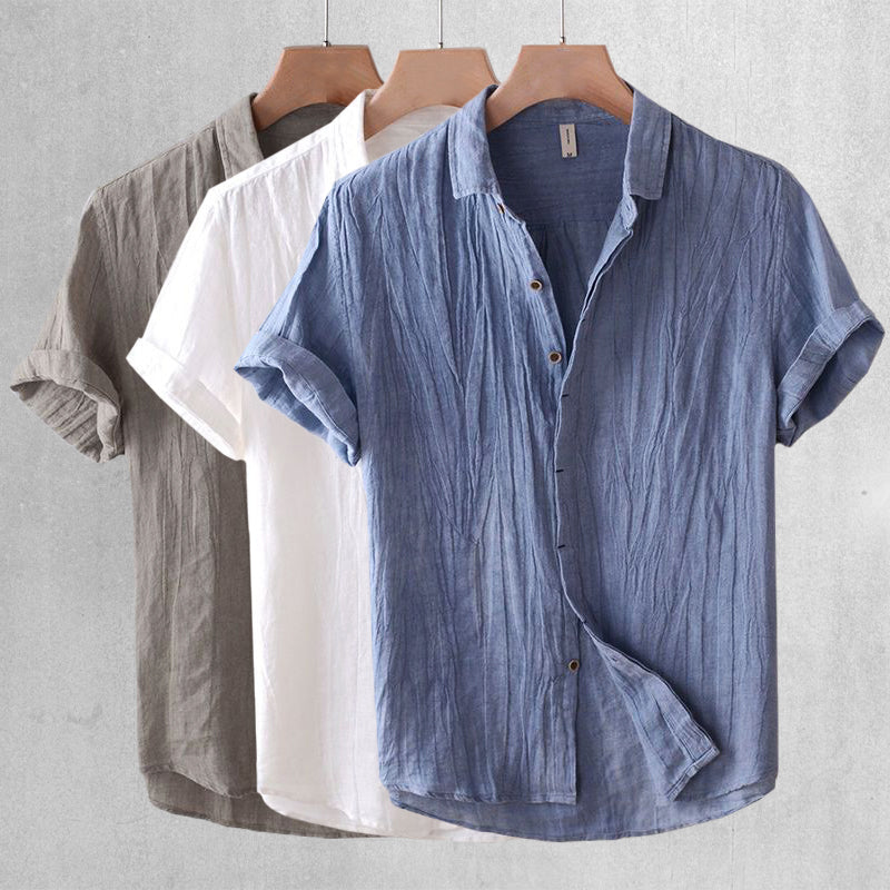 Rugged Distressed Linen Mens Shirt - Nocini