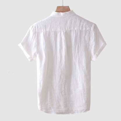 Rugged Distressed Linen Mens Shirt