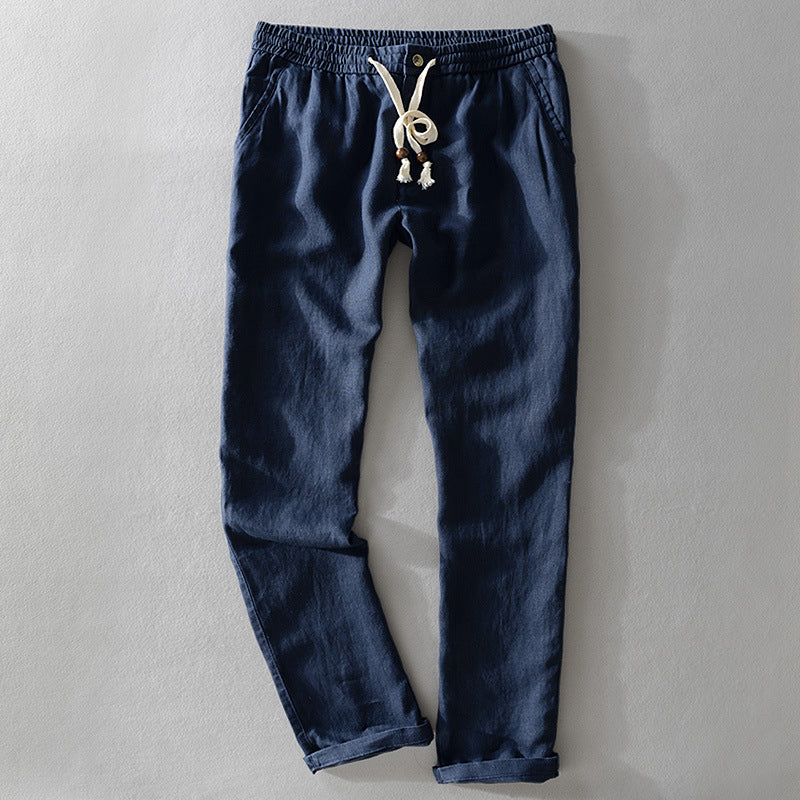 Comfortable Mens Casual Pants Elastic Waist Full Length - Nocini