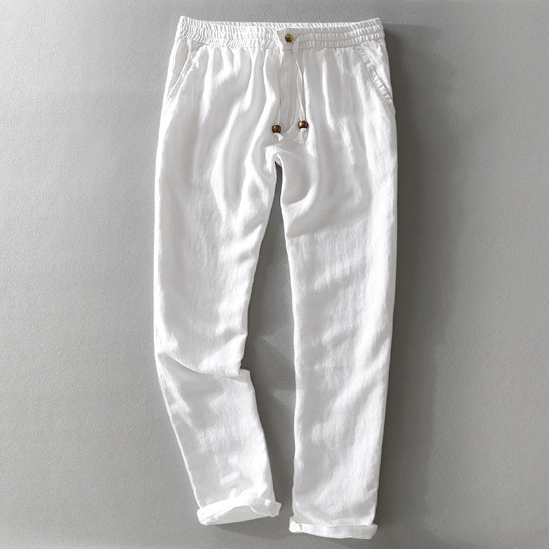 Comfortable Mens Casual Pants Elastic Waist Full Length