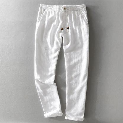 Comfortable Mens Casual Pants Elastic Waist Full Length