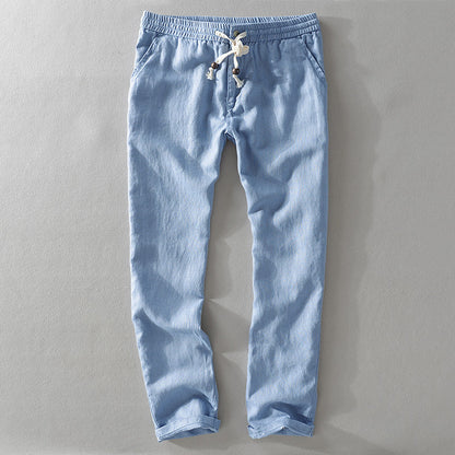 Comfortable Mens Casual Pants Elastic Waist Full Length