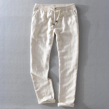 Comfortable Mens Casual Pants Elastic Waist Full Length