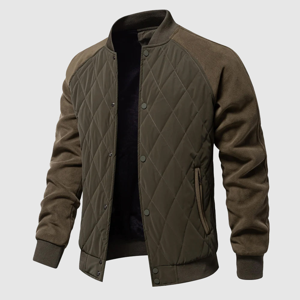 Classic Fit Quilted Bomber Jacket - Nocini