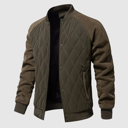 Classic Fit Quilted Bomber Jacket - Nocini