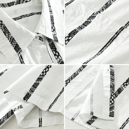 Casual Fit Striped Button Down Shirt