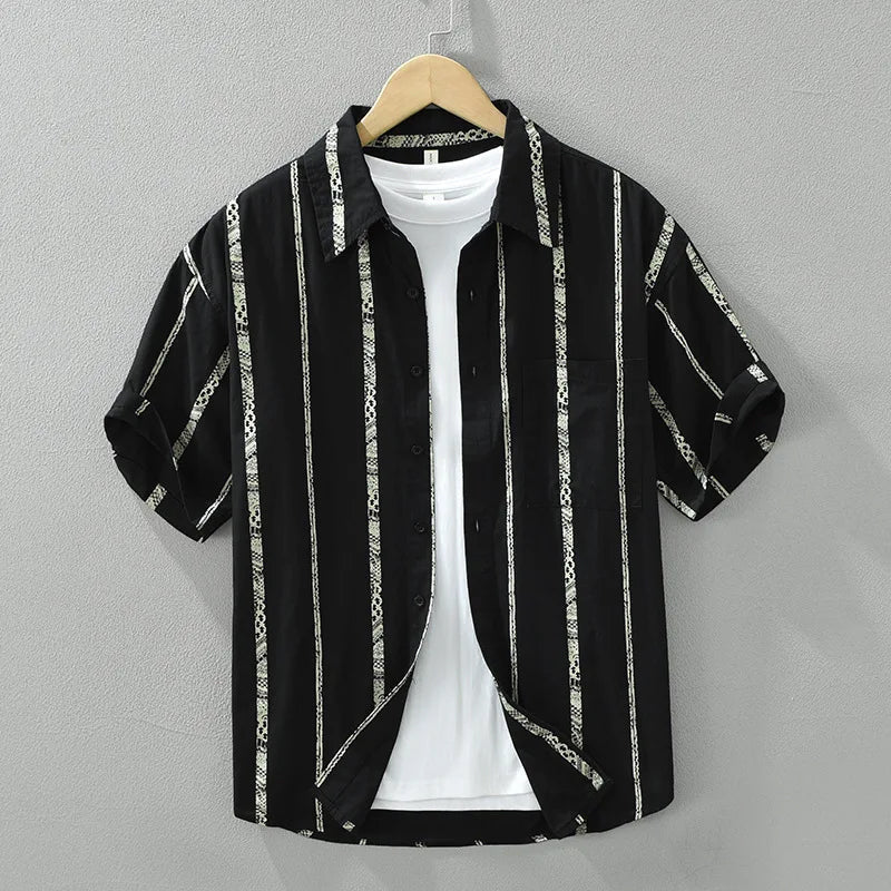 Casual Fit Striped Button Down Shirt