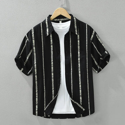 Casual Fit Striped Button Down Shirt