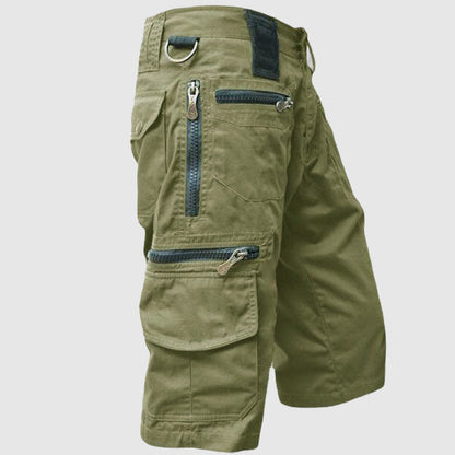 Casual Fit Cargo Shorts with Secure Zip Pockets