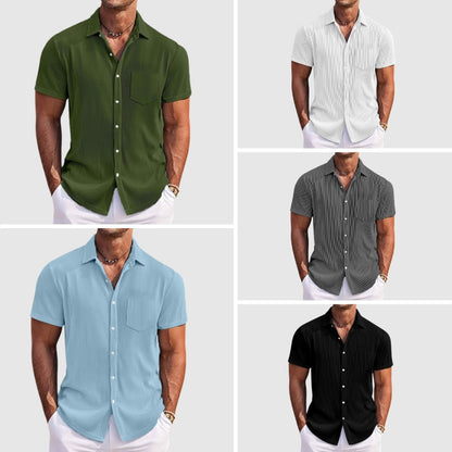 Relaxed Fit Men's Classic Summer Striped Shirt