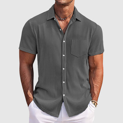 Relaxed Fit Men's Classic Summer Striped Shirt