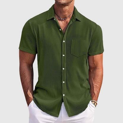 Relaxed Fit Men's Classic Summer Striped Shirt