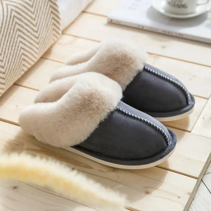 Plush Slipper Shoes for Men and Women - Soft Grip Slippers