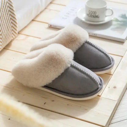 Plush Slipper Shoes for Men and Women - Soft Grip Slippers
