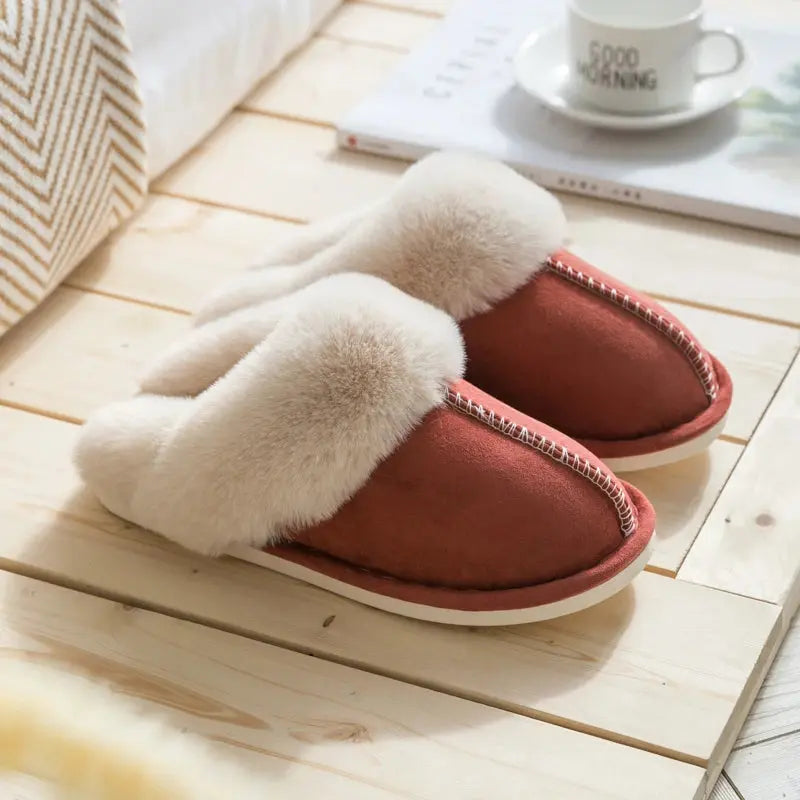 Plush Slipper Shoes for Men and Women - Soft Grip Slippers
