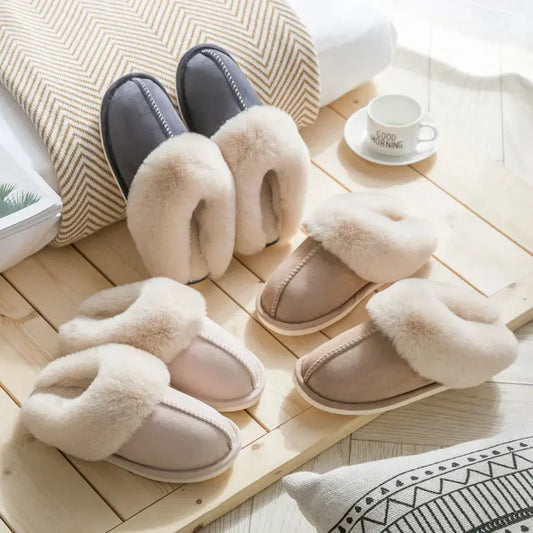 Plush Slipper Shoes for Men and Women - Soft Grip Slippers - Nocini
