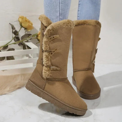 Warm Insulated Snow Boots for Women - Soft Fleece Lining