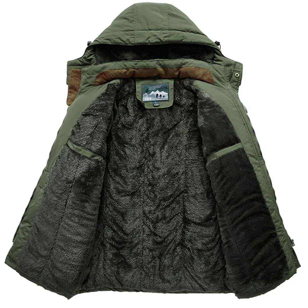 Warm Waterproof Parka for Men with Hood