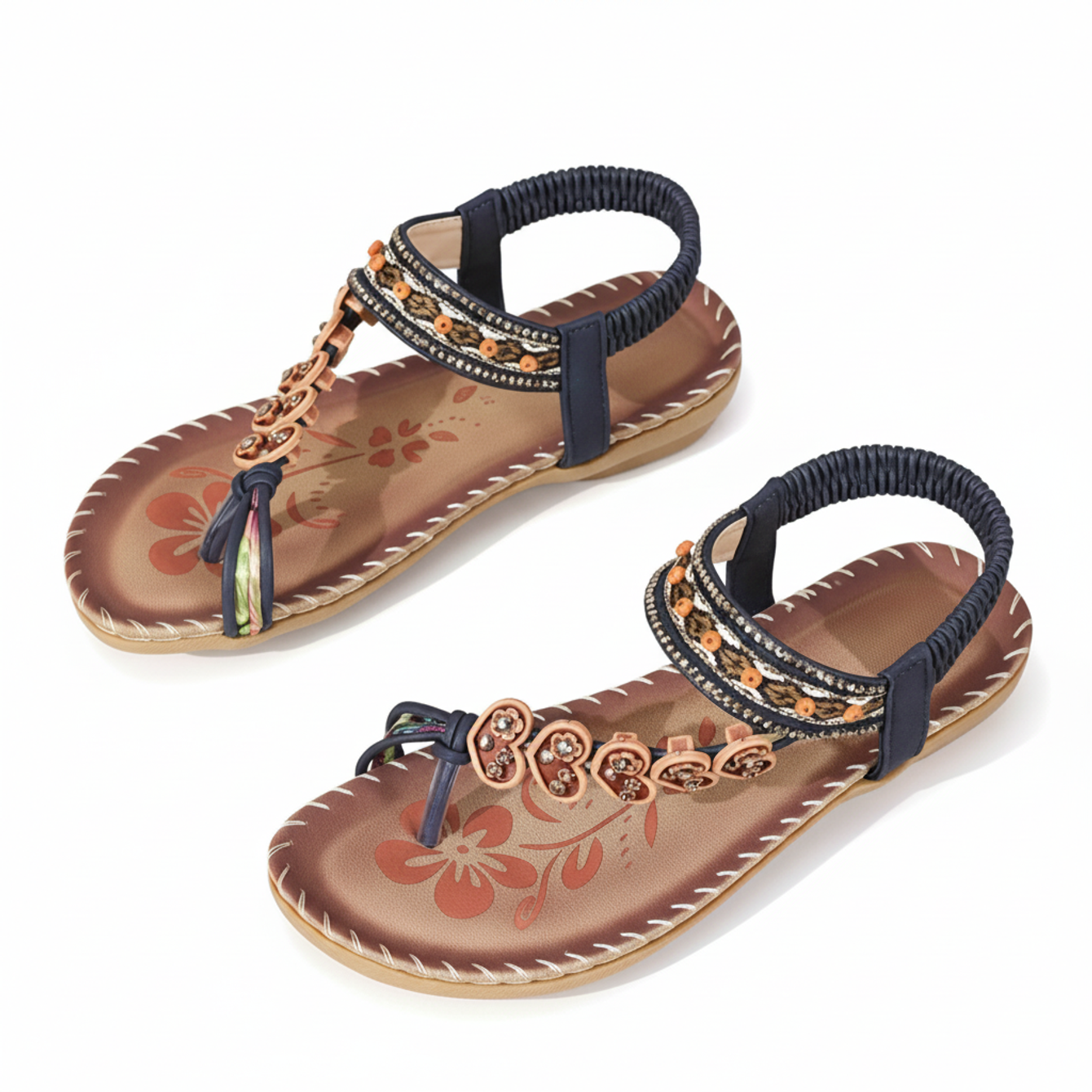 Flat Boho Flip Flop Sandals for Women