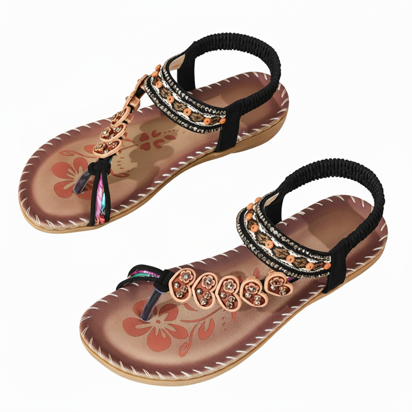 Flat Boho Flip Flop Sandals for Women