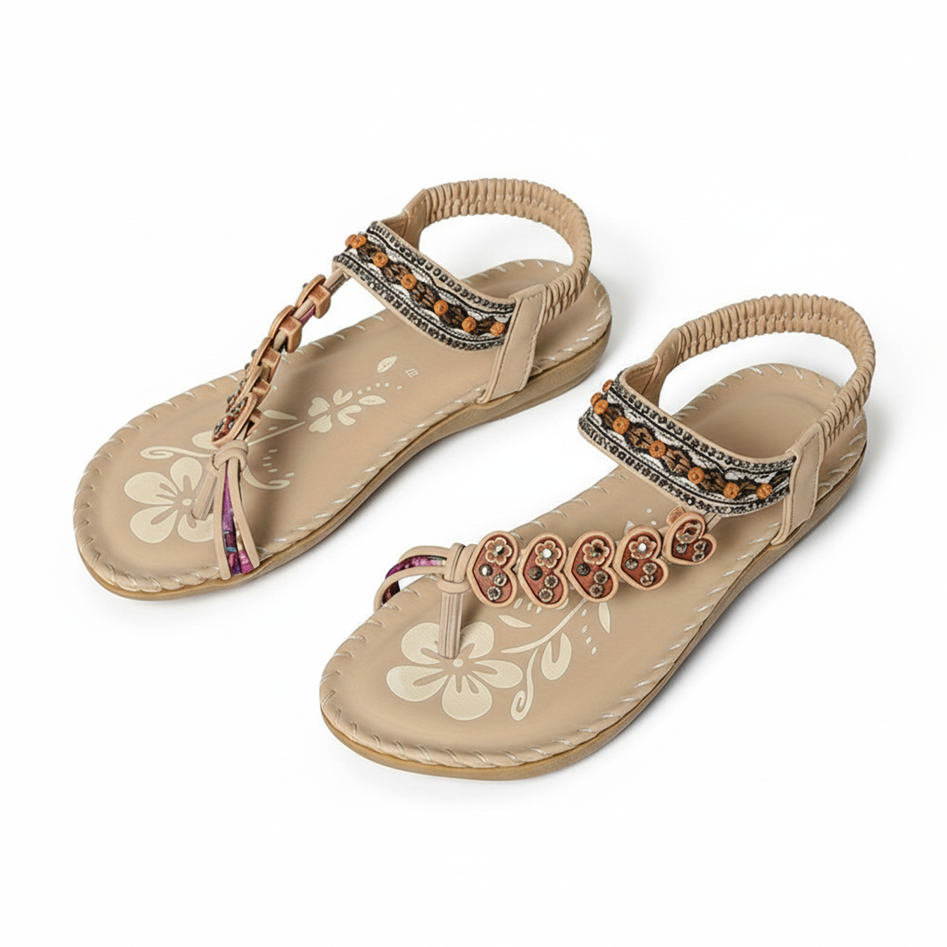 Flat Boho Flip Flop Sandals for Women