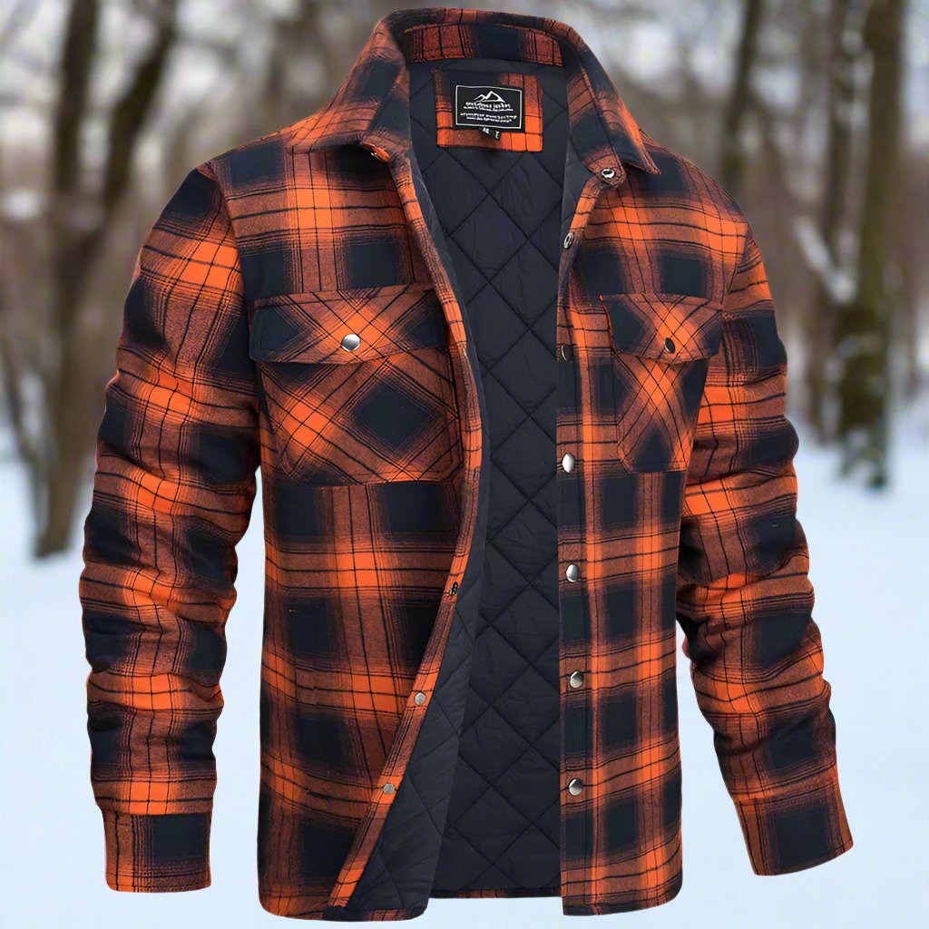 Casual Checked Button Down Shirt Jacket