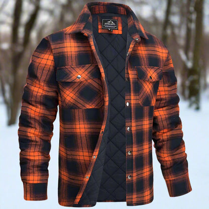 Casual Checked Button Down Shirt Jacket