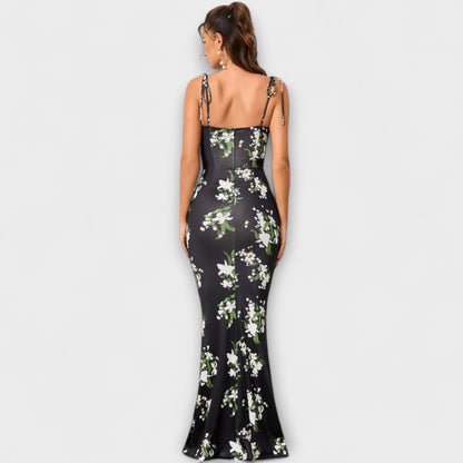 Elegant Flower Pattern Party Dress