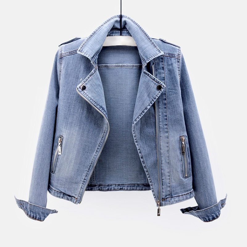 Classic Women's Blue Jeans Jacket - Olytrend