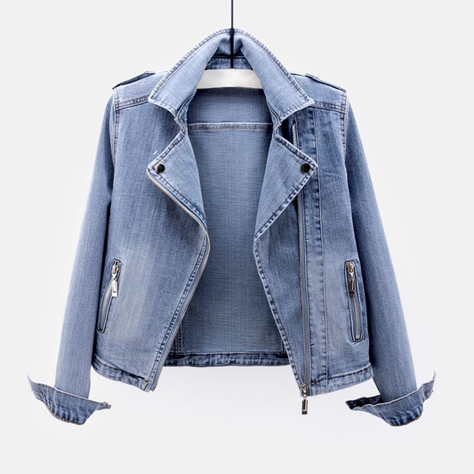 Classic Women's Blue Jeans Jacket - Olytrend