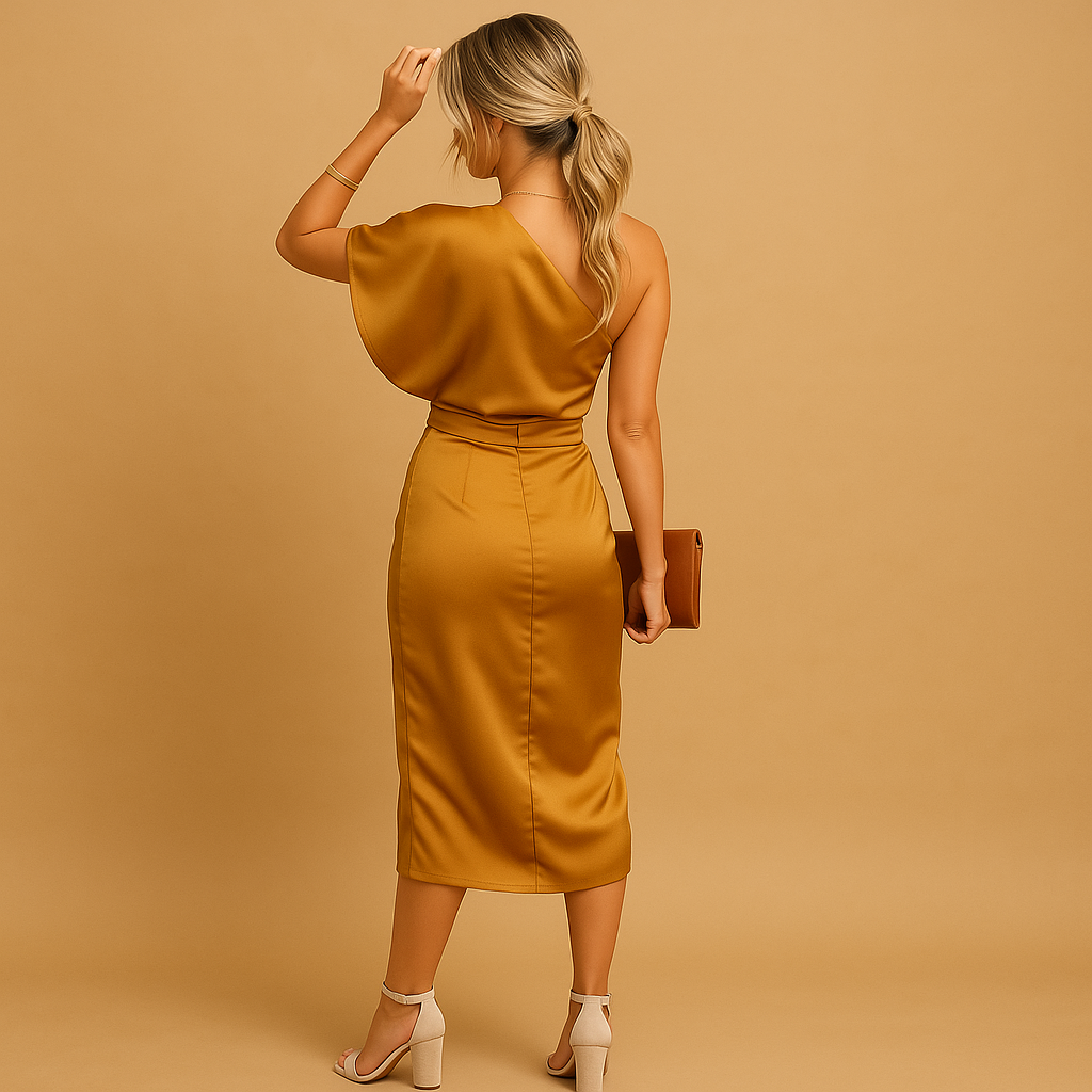 Timeless slim-fit dress for women with elegant minimalist design, perfect for work, formal events, or stylish evening outings.