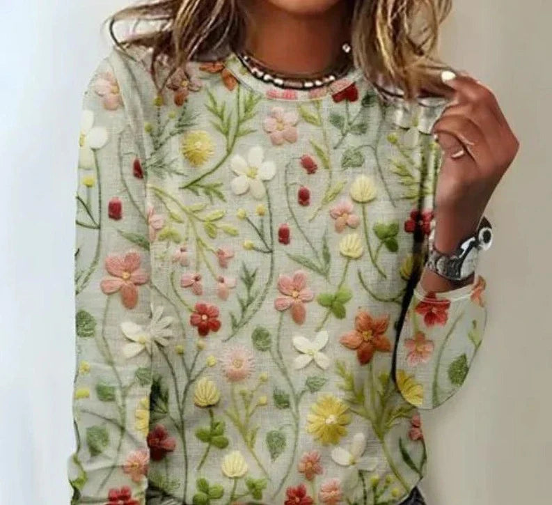 Colorful Floral Pattern Women's Sweater
