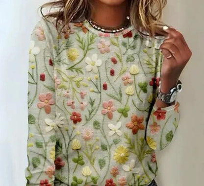 Colorful Floral Pattern Women's Sweater