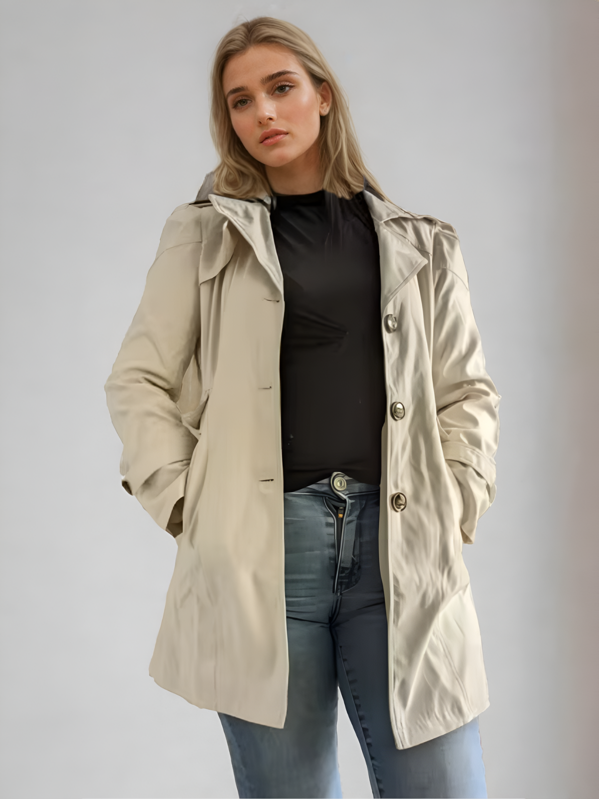Timeless Feminine Long Trench Coat