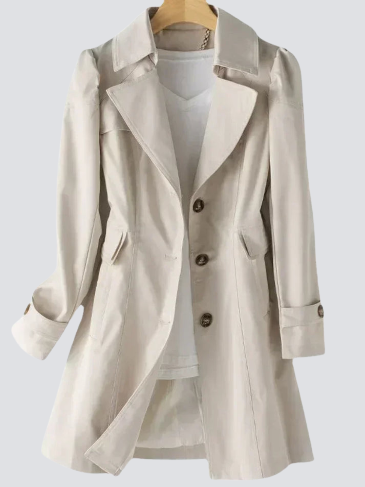 Timeless Feminine Long Trench Coat
