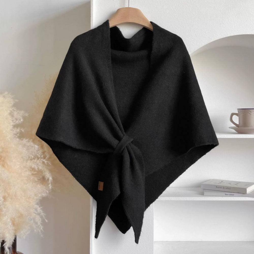Soft Fringe Open Front Women's Poncho Cape Wrap